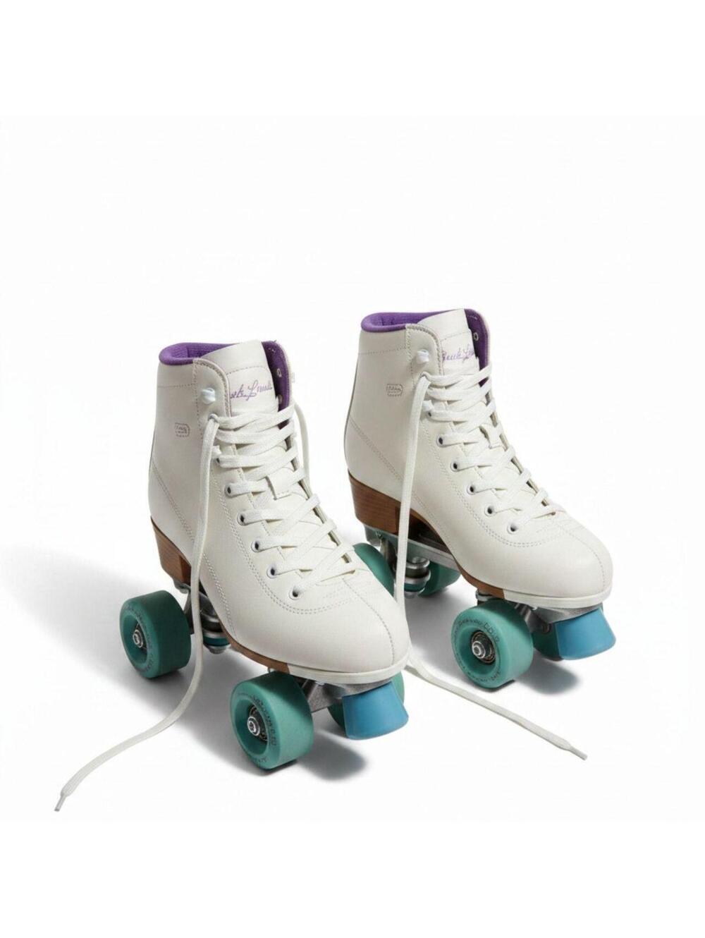 Roller Derby Rink Star 600 White and Purple Women's Size 8 Quad Roller Skates